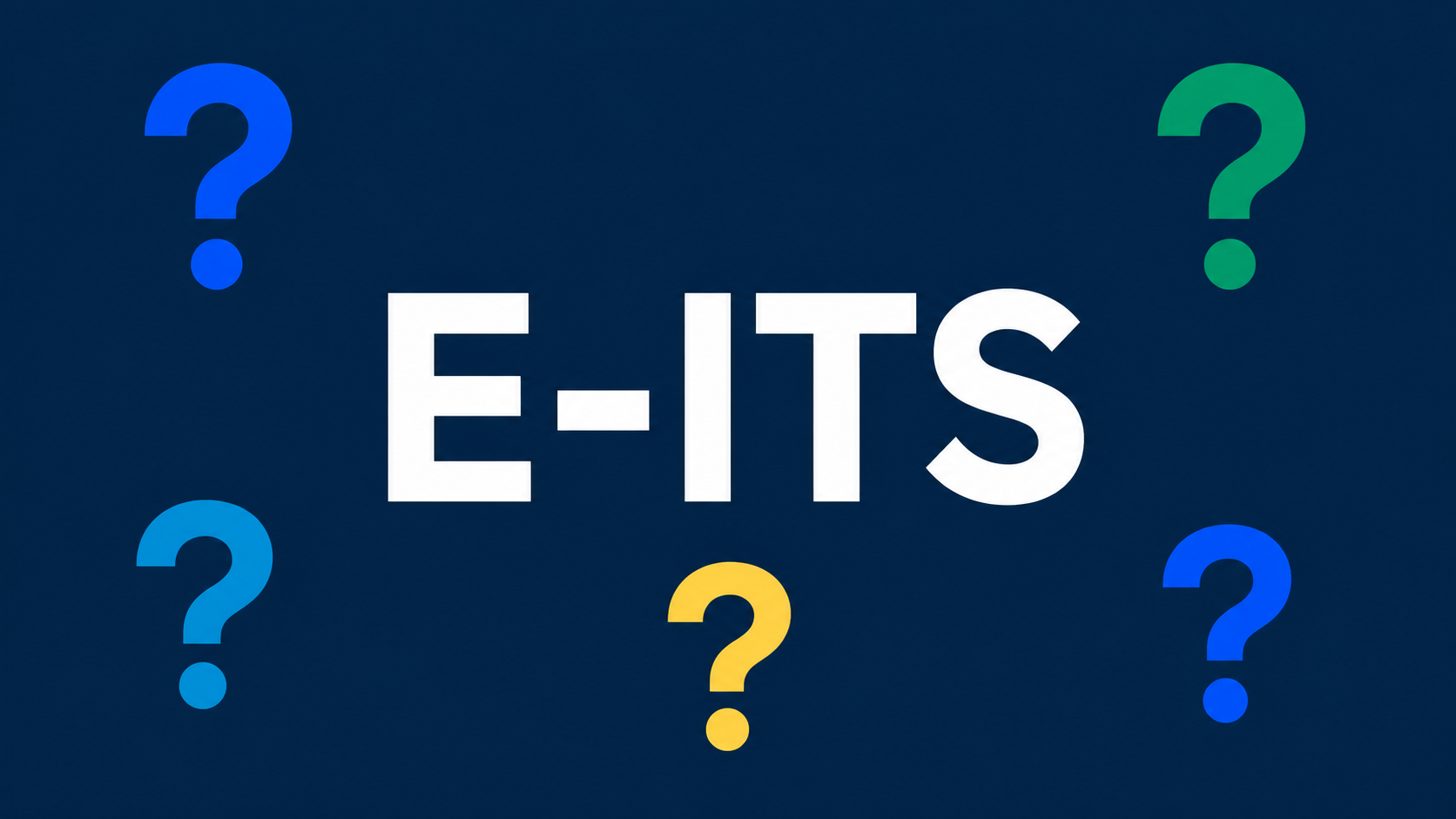 E-ITSi tähistav illustratsioon küsimärkidega.